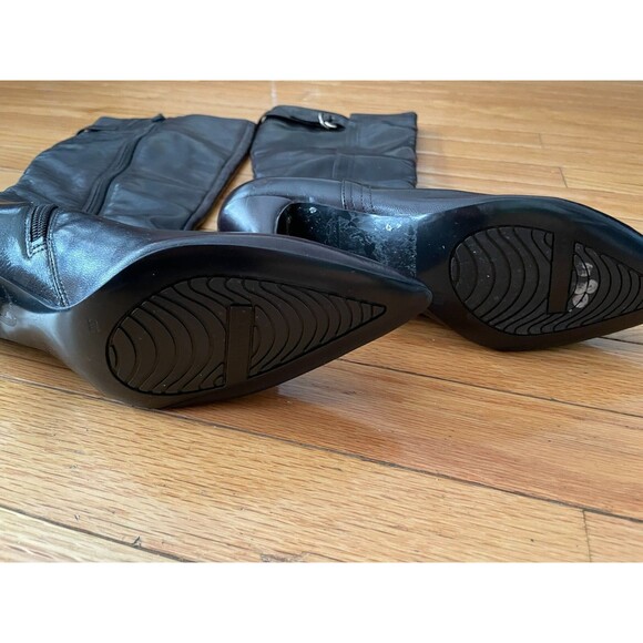 New Bandolino Genuine Leather Dark Brown Calf boots zipper 6M - Picture 3 of 6